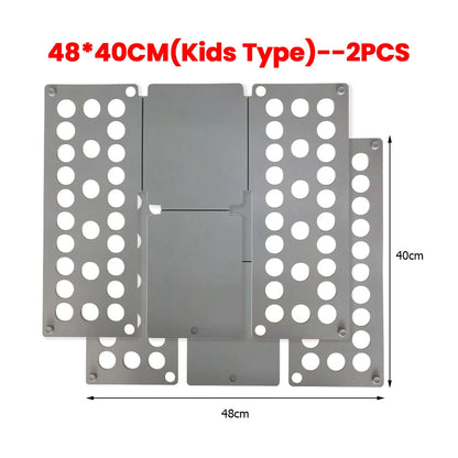 Plastic Clothes Folding Board Easy and Fast Kids Laundry Folder Shirt Folding Board Home Storage Tool for Kid Children Adults
