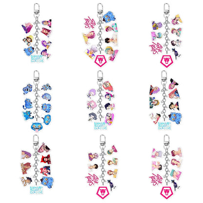 Kpop Demon Hunter Birthday Keychains Kpop Demon Hunter Party Favors Keyring Huntrix Fans Concert Hanging Pendant Party Supplies