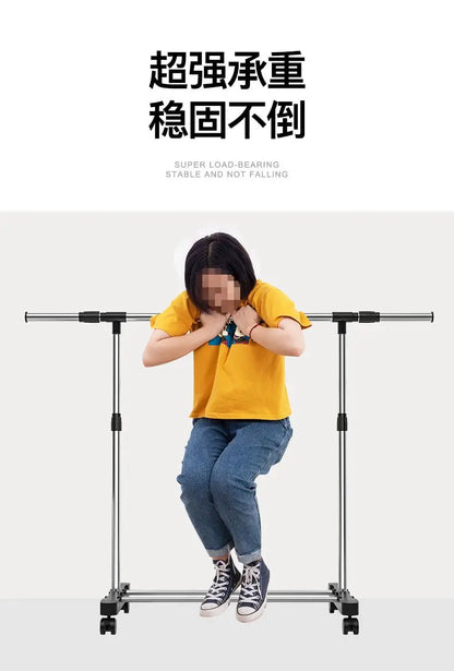 Telescopic Mobile Clothes Rack