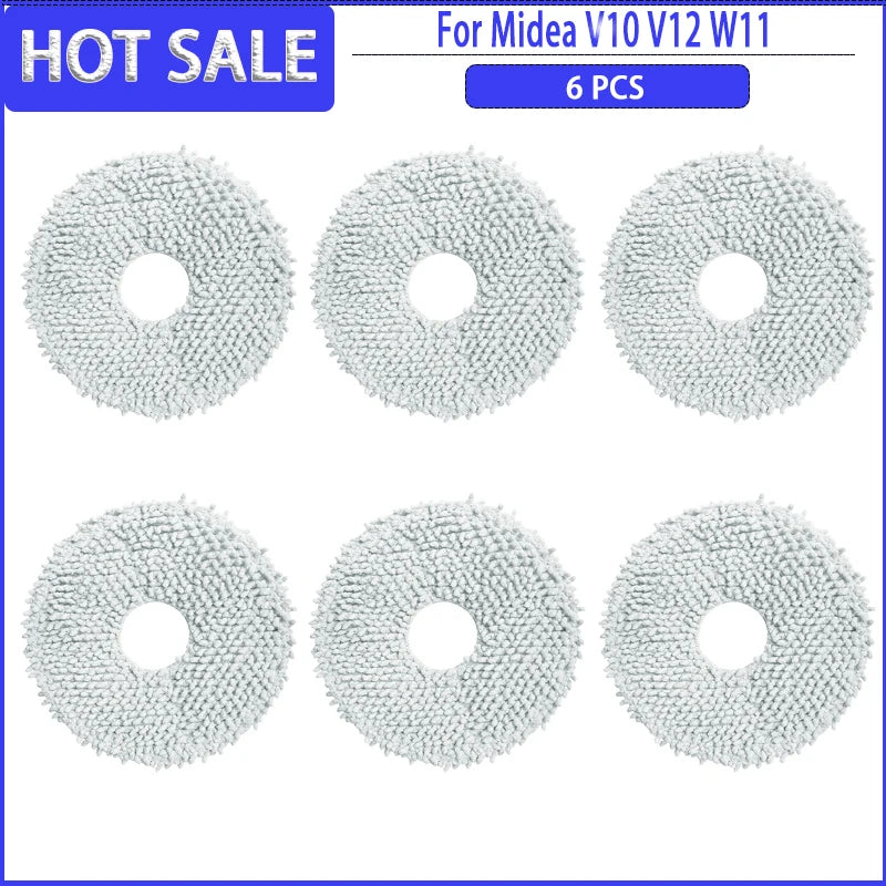 Main Side Brush HEPA Filter Mops Colth Dust Bag For Midea V10 V12 W11Robotic Vacuum Cleaner Accessories