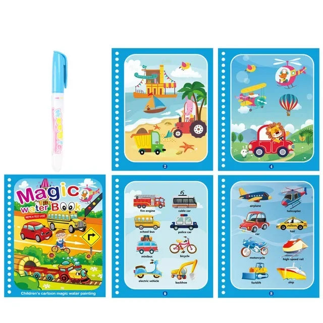 Drawing Coloring Books for Kids Magic Water Book with Pen 2 To 4 Years Old Children Learning  Education Toy Baby Montessori Toys