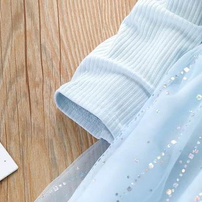 Girls Princess Dress Long Sleeve - Elegant Casual Dress for Kids 2-6 Years | Evening & Party Wear