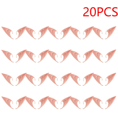 1-20pair Mysterious Angel Elf Ears Artificial Latex Ears for Halloween Decor Fairy Cosplay Costume Masquerade Accessories