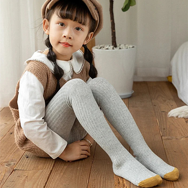 Girls Cotton Tights - Warm Winter Pantyhose for Kids Ages 1-8 Years | Premium Baby Stockings