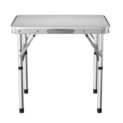 Folding Camping Table Outdoor Indoor Garden Balcony Market Kitchen Work Table Adjustable White Portable Picnic Table 60x45 cm