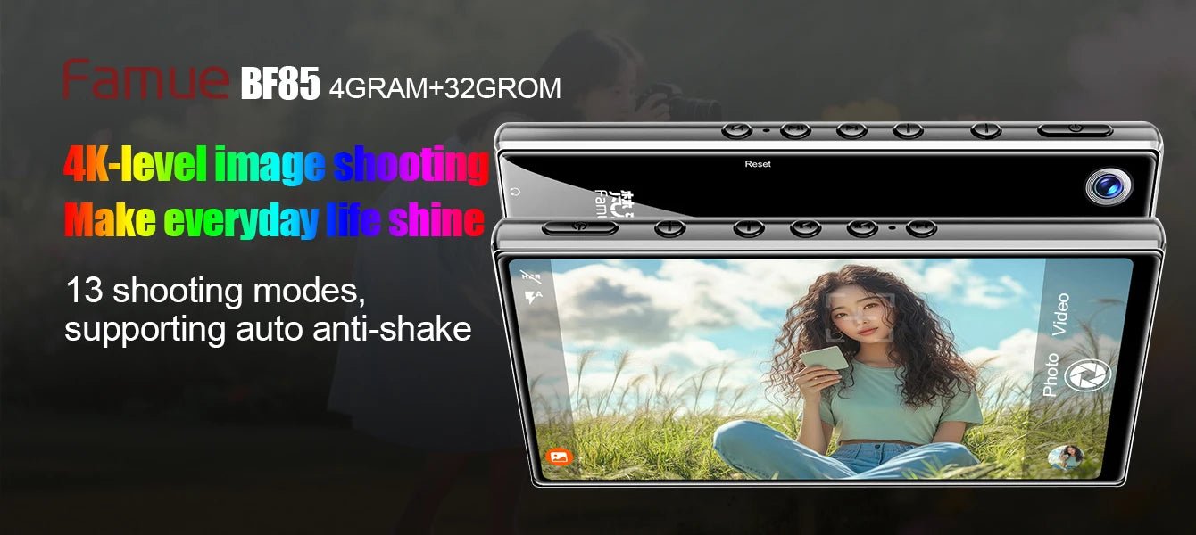 Famue MP3 Player Android 13 with Bluetooth and WiFi，MP3 MP4 Player with Spotify，Audible，Pandora，Standalone / Networked Version