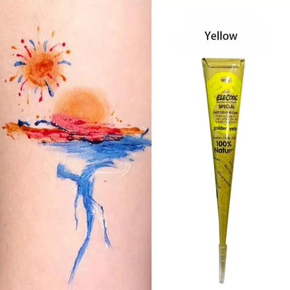 25g Indian Henna Dark Red Tattoo Paste Temporary Henna Cone For Tattoo Body Art Sticker Special Body Art Paint Henna
