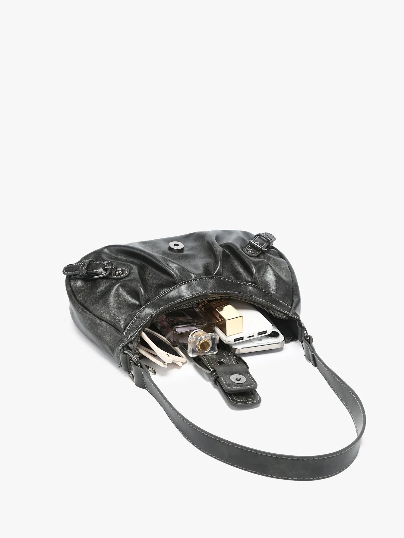 Heißer Verkauf Maillard-Stil Retro kleine Tasche Spicy Girl Y2K Wasteland-Stil Vintage Leder Schulter Achselhöhle Tasche 2025