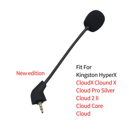 Replacement Game Mic 3.5mm Microphone for Kingston HyperX Cloud 2 II X Core Pro Silver Cloudx Gaming Headsets Headphones