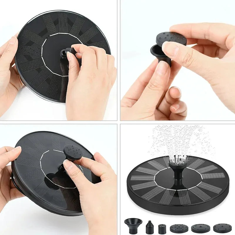 New Mini Solar Water Fountain Pool Pond Waterfall Fountain Garden Supplies Decoration Outdoor Solar Powered Fountain Bird Baths