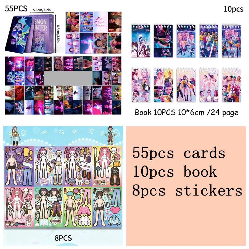 Kpop Demon Coil Notebook Anime Huntrix Book Notebook Decorative Party Gift for Guest Birthday Party Supplies Kpop Warrior