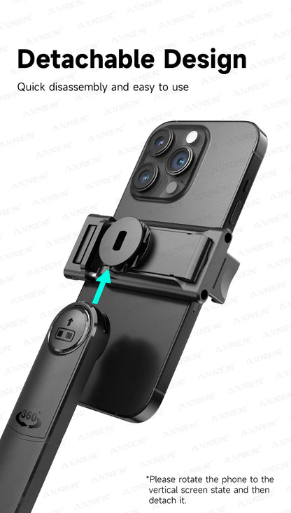 1630mm/64in C17 Tripod Selfie Stick 360° Auto Rotation Shooting Quadruped Phone Stand Face Track Bluetooth Remote Control Tripie
