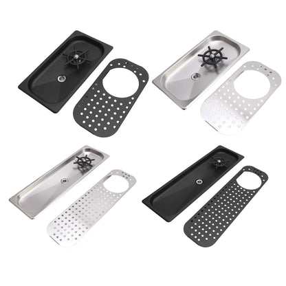 Built-in Cup Washer Stainless Steel Glass Cleaning Rinser High Pressure Cup Washer With Drain Drip Tray Hose For Bar Coffee Shop