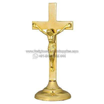 Vintage Gold Crucifix Cross CF-1013 Beautiful Brass Material