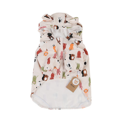 French Raincoat Puppy Waterproof Bear Clothes