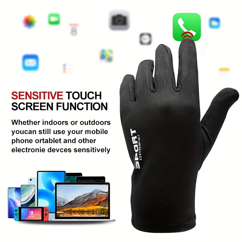 Men'S & Women'S Winter Cycling Gloves - Thermal, & Touchscreen Compatible, Full-Hand Coverage with Ergonomic Design for Cycling, Running, Hiking, Outdoor Activities, Sleek Glove Design, Durable Glove Material