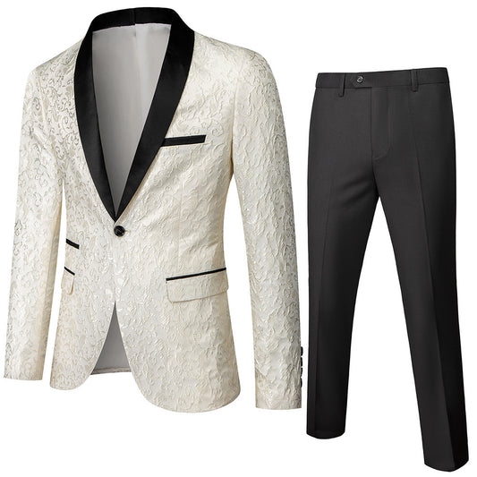 Men's Business Casual Suit Men's Slim Fit Two-piece Suit
