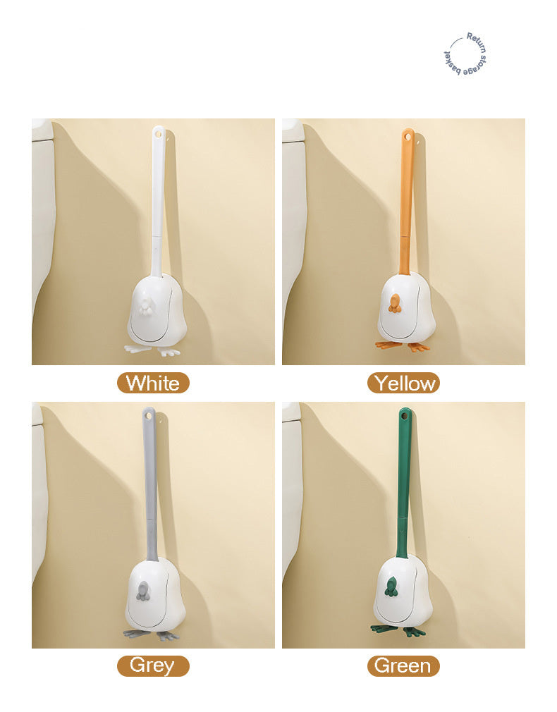 Rubber Head Toilet Brush Soft Non-slip Cleaning Brush Wall Hanging Floor Super Decontamination Bathroom Cleaning Tool