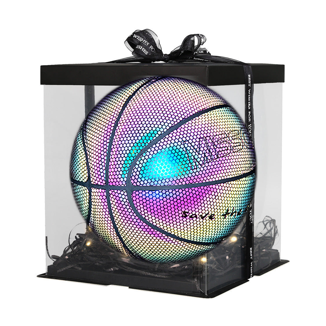 Leuchtender, fluoreszierender Basketball-Nachtspiel-Basketball