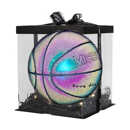 Leuchtender, fluoreszierender Basketball-Nachtspiel-Basketball