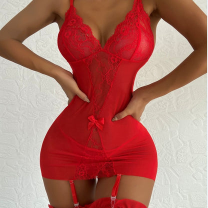 Sexy And Seductive Lace Women's Set
