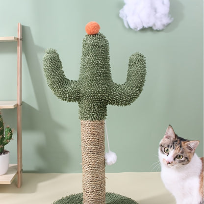 Interactive Cactus Cat Scratcher Toy - Durable Scratching Surface for Indoor Cats - Fun Pet Supplies for Play and Exercise