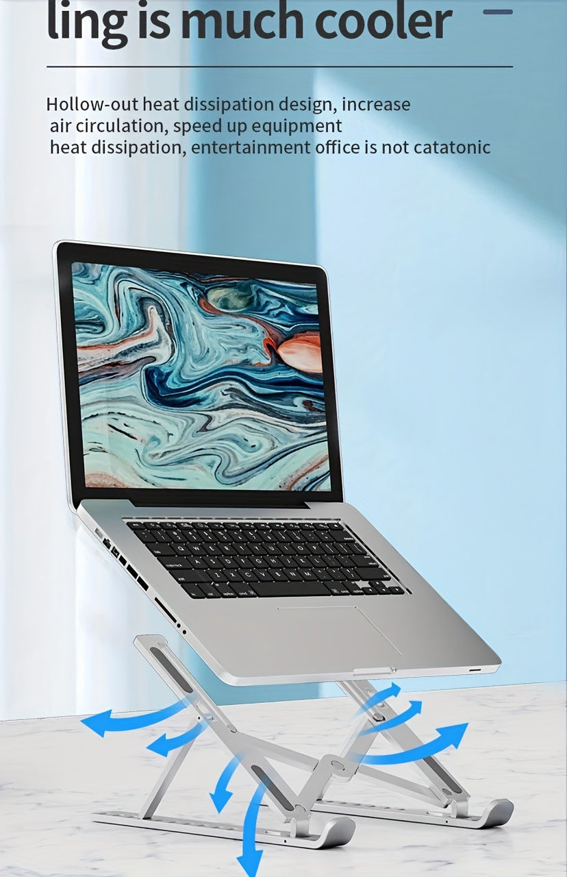 Ergonomic Laptop Stand - Foldable Adjustable Desk Riser for MacBook & PC