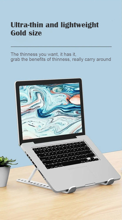 Ergonomic Laptop Stand - Foldable Adjustable Desk Riser for MacBook & PC
