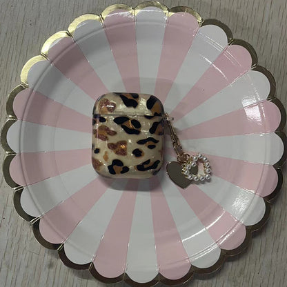 [Perfect Leopard Print Earphone Sleeve] Stylish Leopard Print Earphone Sleeve with Hanging Chain - Perfect for Airpod1/2!