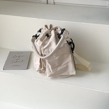 High-grade Portable Drawstring Shoulder Messenger Bag
