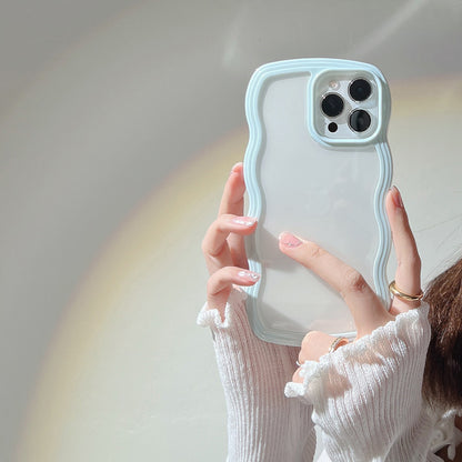 Wave Edge iPhone-Hülle – Weiche TPU-Schutzhülle mit 3D-Tasten | Bonbonfarben