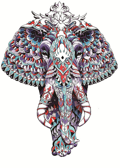 Each Piece Is Animal Shaped Christmas Gift Colorful Elephant Turtle Wooden Jigsaw Puzzles