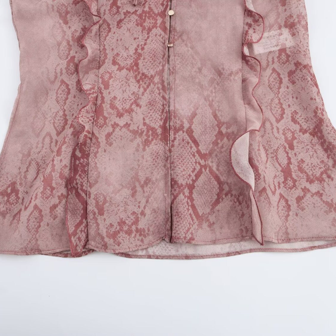 Classic Animal Print Layered Decorated Shirt