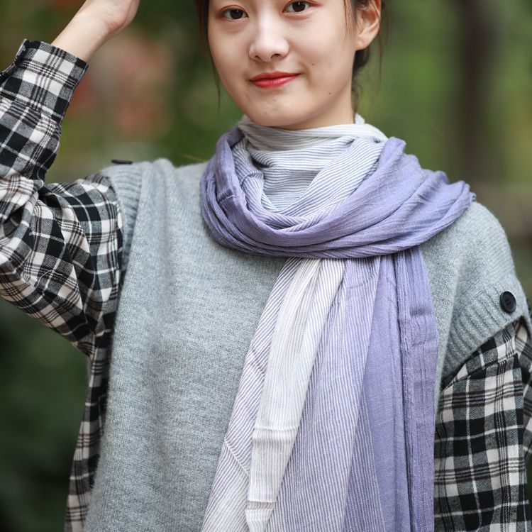 All-matching Art-style Striped Scarf For Women