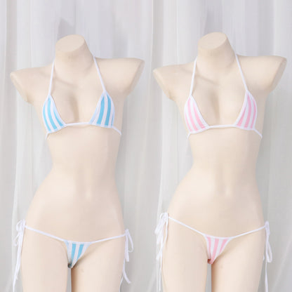 Striped Lace-up Women's Casual Set