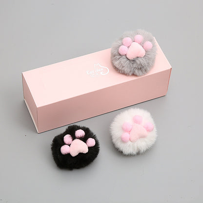 Cat Paw Print Shape Black And White Gray Three-color Cat