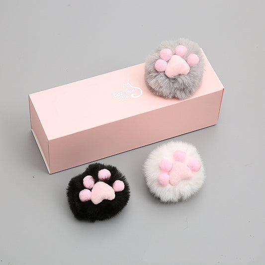 Cat Paw Print Shape Black And White Gray Three-color Cat