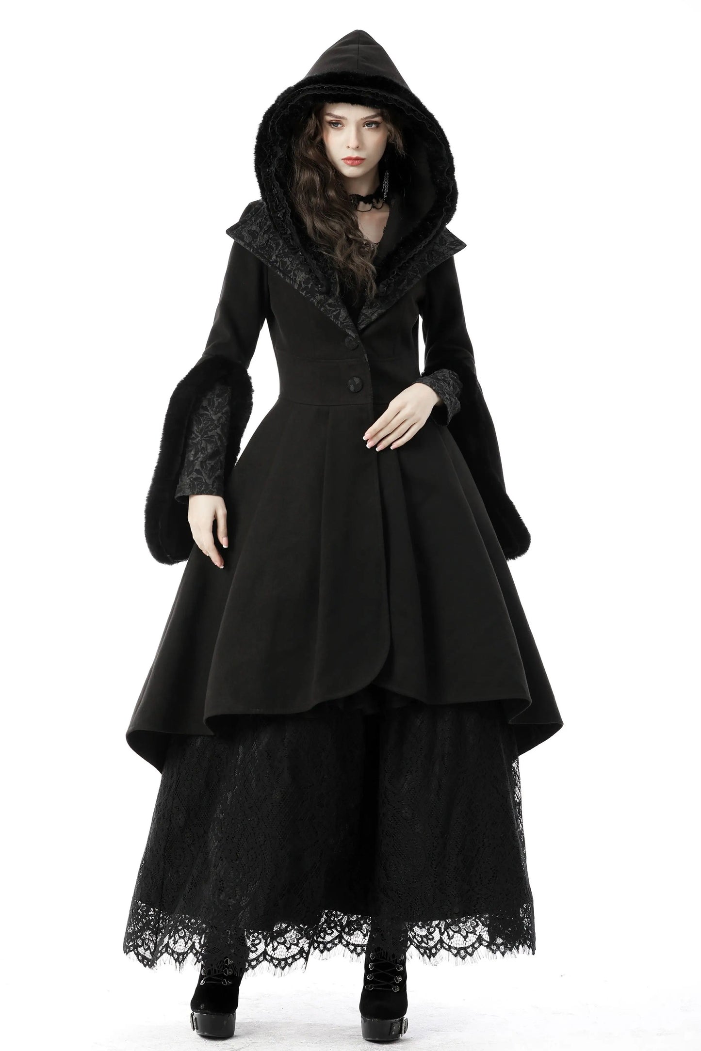 Simple And Versatile Stand Collar Coat Wool Coat