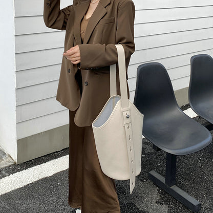 New Genuine Leather Large-capacity Bucket Bag
