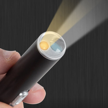 White Yellow Light Dual Light Source Oral Morning Inspection Flashlight