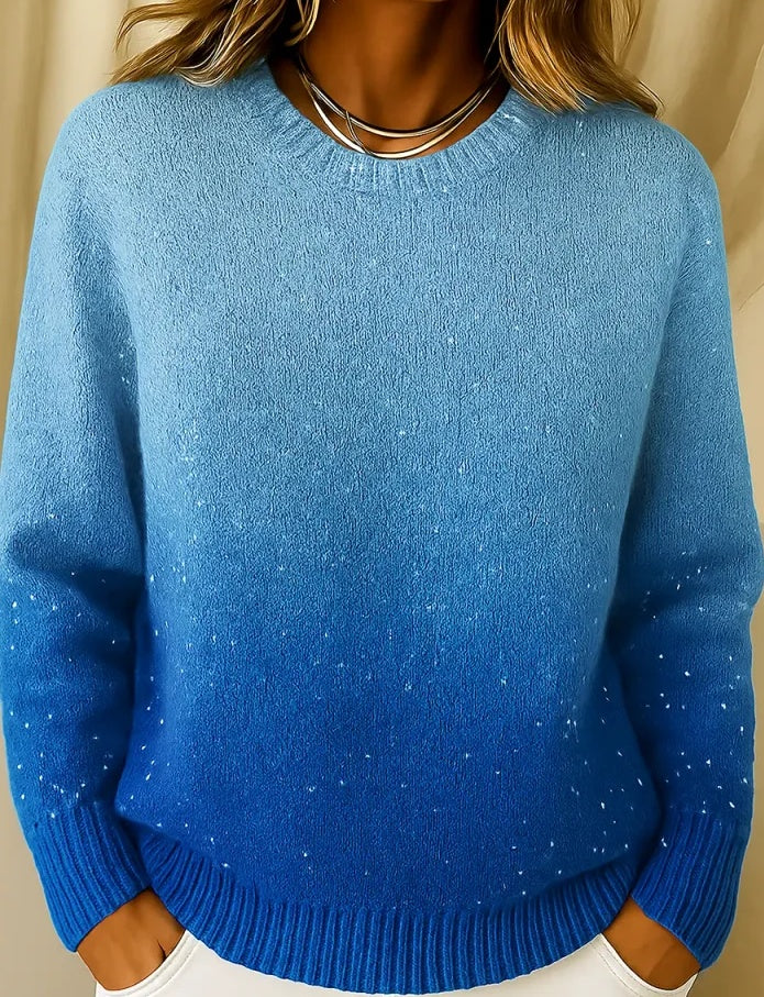 Pattern Element 3D Digital Printing Loose Casual Raglan Sweater