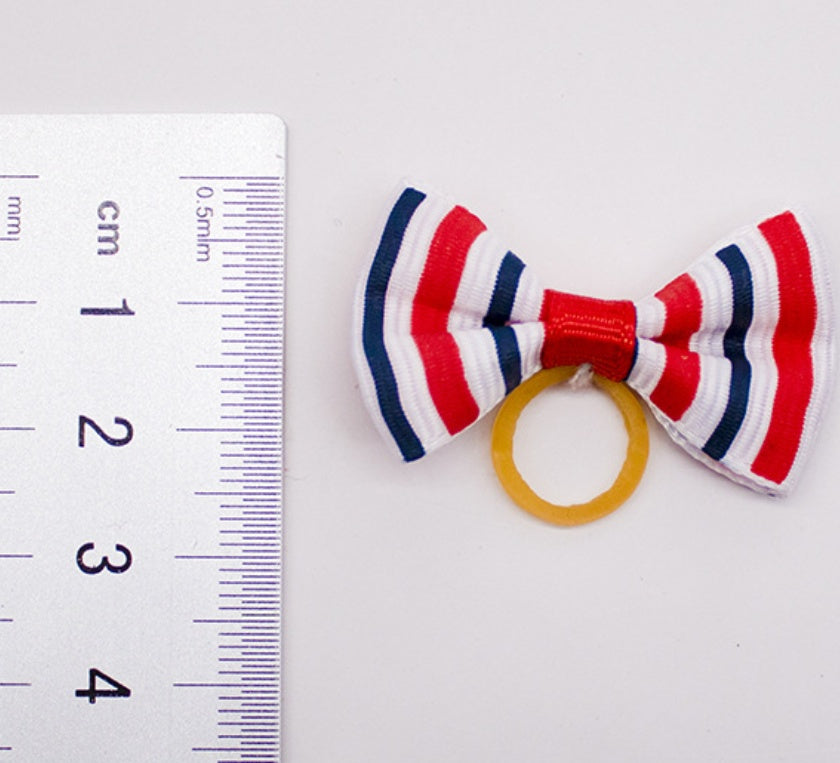 Pet Dog Cat Headdress Flower Bow Rubber Band