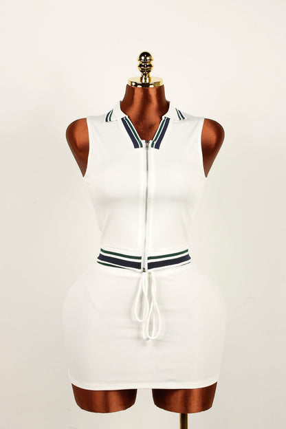 Women's Sporty Casual Shirt With A Collar Paired With A Skirt Or Pants