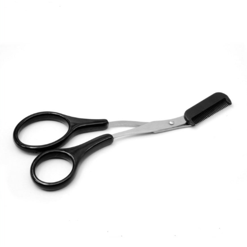 Eyebrow Trimmer Scissor with Comb Facial Hair Removal Grooming Shaping Shaver Cosmetic Makeup Accessories, Eyebrow Grooming Kit, Scissers for Eyebrow, Eyebrow Kit for Women, Eyebrow Stamp Kit Set, Eyebrow Clippers