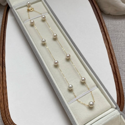 Starry Sky Shell Pearls Couple Valentine's Day Gift Necklace