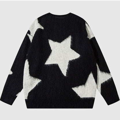 XINGX Loose Sweater Autumn Long Sleeve Round Neck Couple Knitted Top