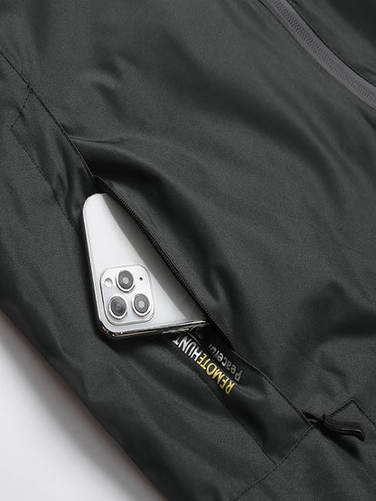 Mens Premium Waterproof Rain Jacket - Durable & Breathable Windbreaker with Adjustable Hood - Ideal for Hiking, Travel, and Outdoor Adventures