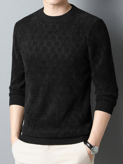 Winter New Men's Casual Sweater Round Neck Plus Thick Base Warm Sweater Best Sellers
