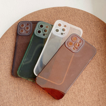 Simple Transparent Solid Color All-inclusive Mobile Phone Case