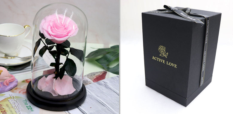 Glass Cover Tanabata Valentine's Day Immortal Rose Gift
